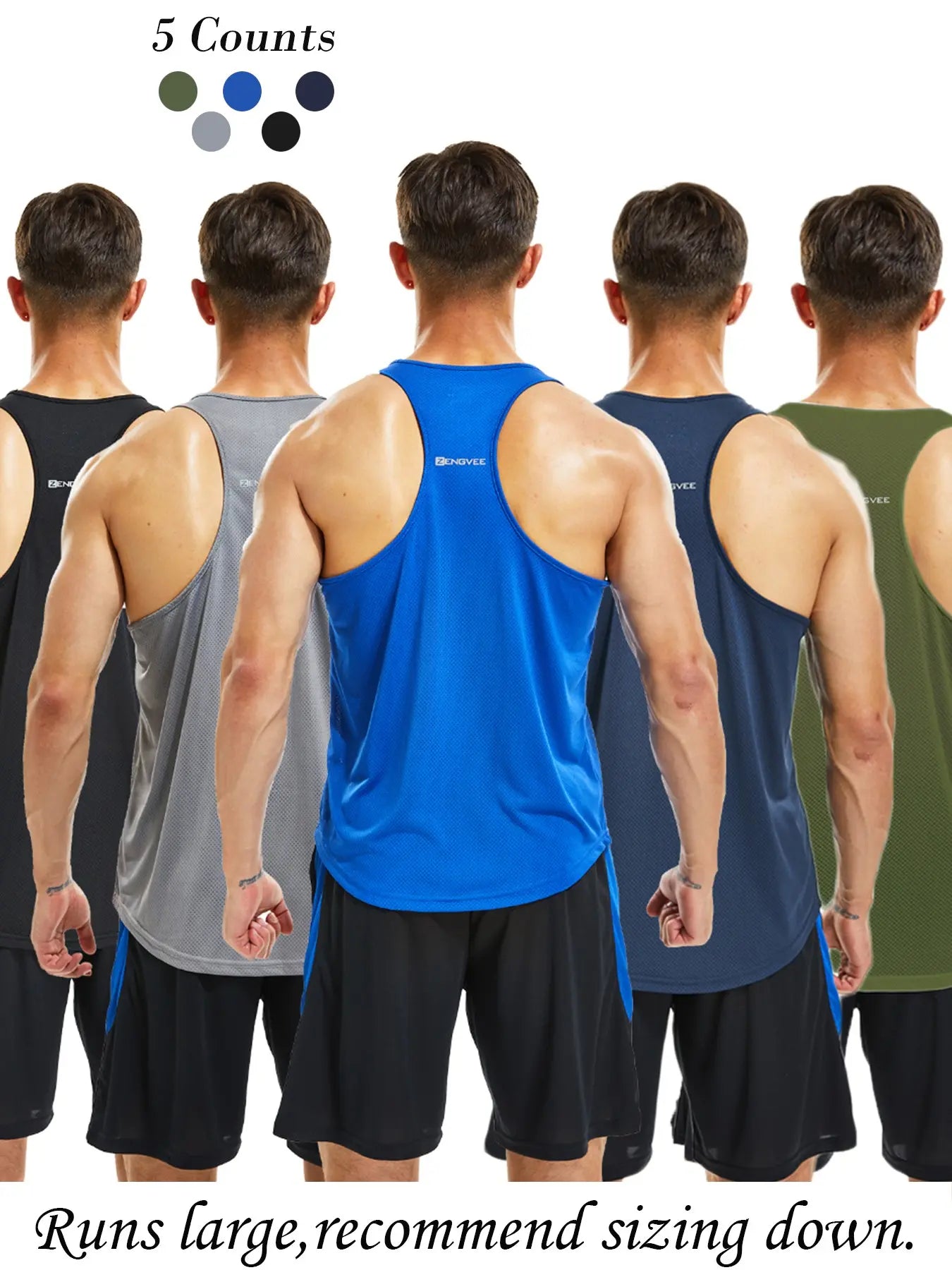 Round Neck Sports Racerback Tank Top