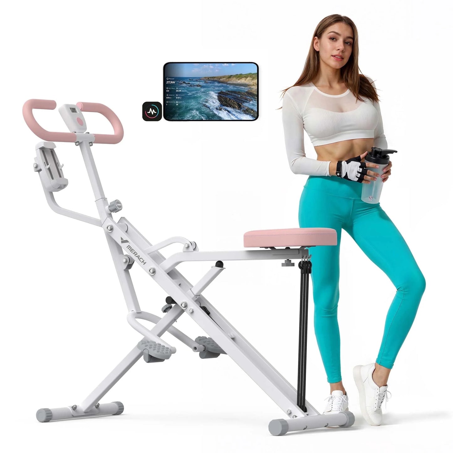 Adjustable Squat Trainer with Triple Resistance Bands for Total Lower Body Strength